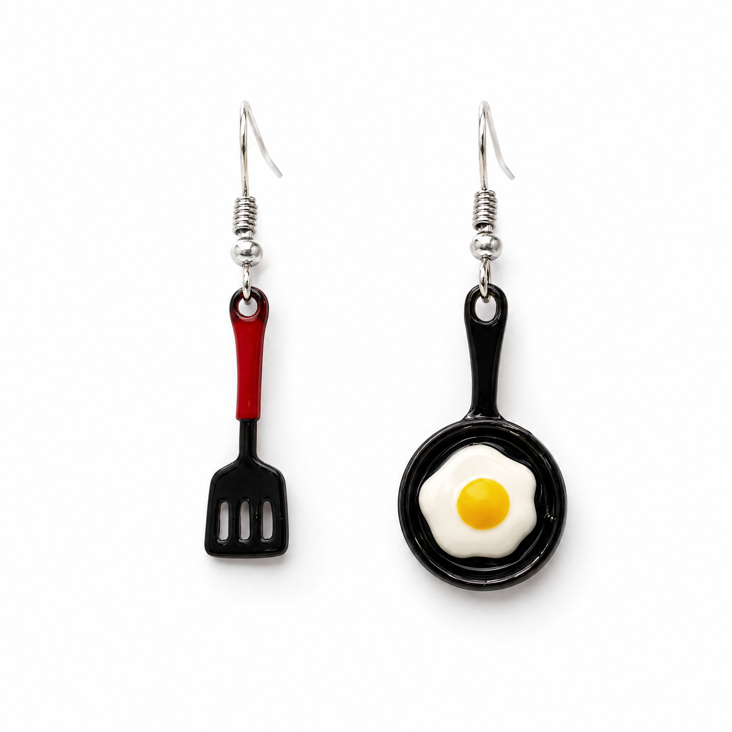 Fried Egg Earrings | Mismatched Dangle Earrings on Ear Wire