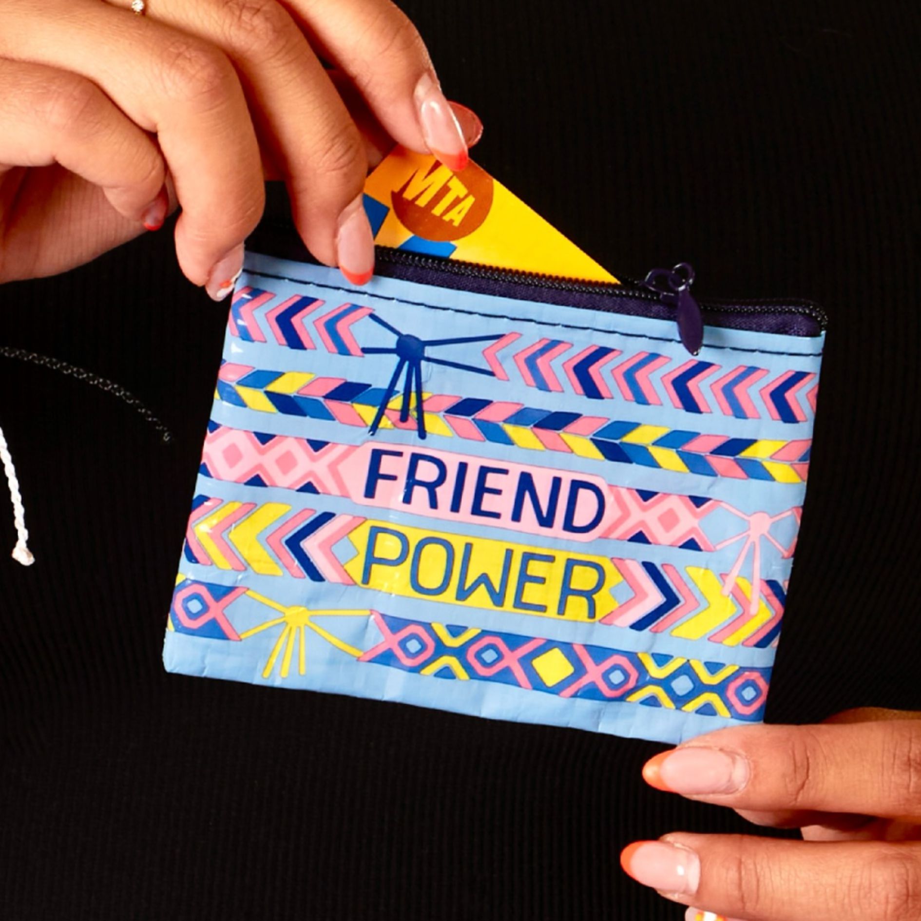 Friend Power Coin Purse | 3"h x 4"w | BlueQ at GetBullish