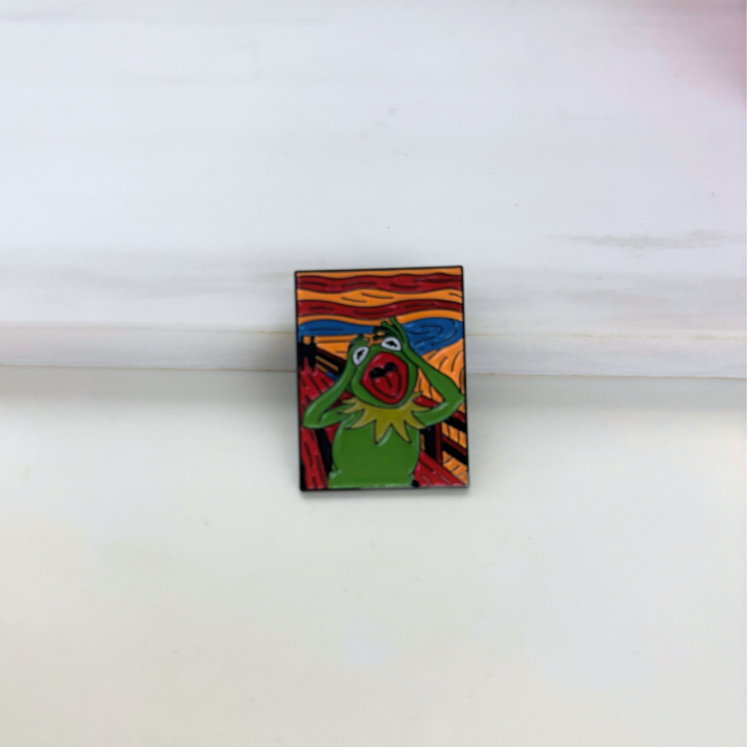 Froggy Scream Enamel Pin | Clutch Back