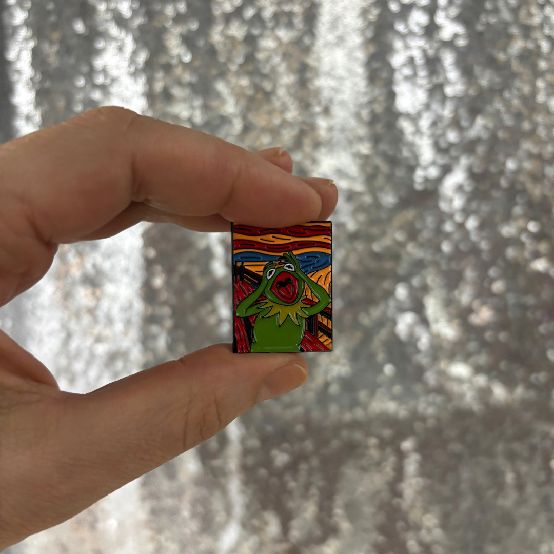 Froggy Scream Enamel Pin | Clutch Back