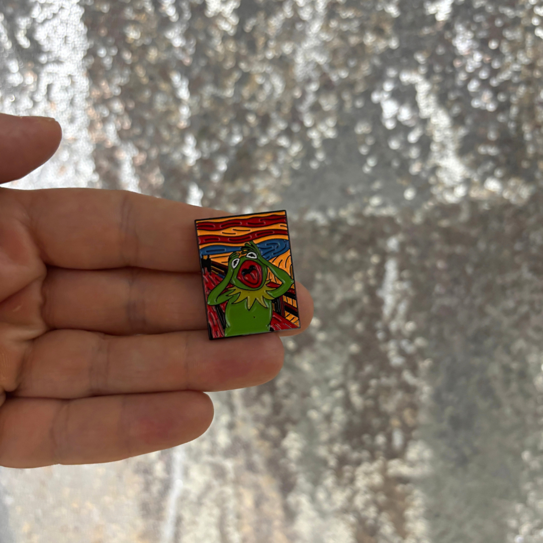 Froggy Scream Enamel Pin | Clutch Back