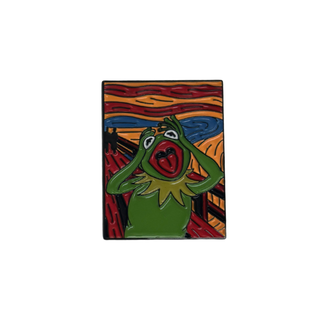 Froggy Scream Enamel Pin | Clutch Back