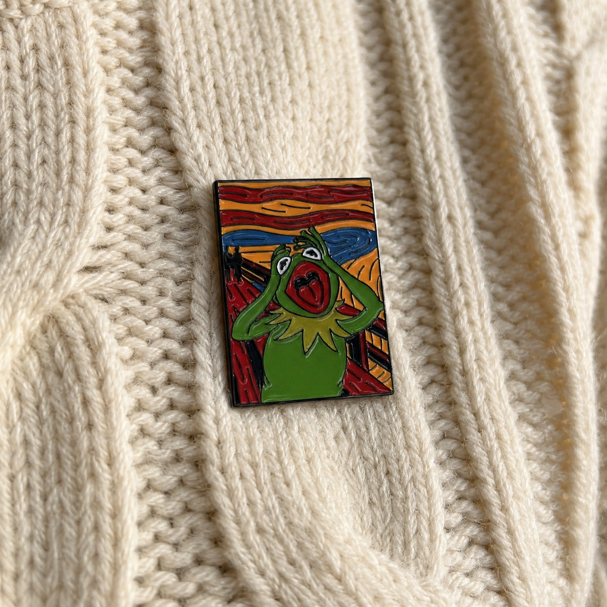 Froggy Scream Enamel Pin | Clutch Back-Paper & Quartz-The Bullish Store