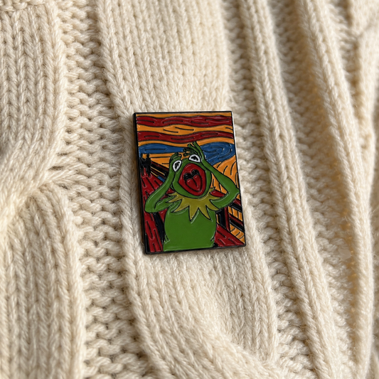 Froggy Scream Enamel Pin | Clutch Back-Paper & Quartz-The Bullish Store