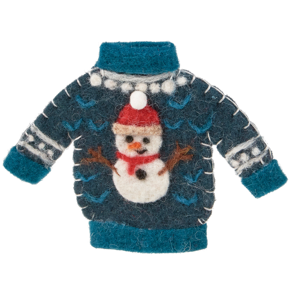 Frosty Sweater Ornament | Decorative Felt Christmas Decor-Primitives by Kathy-The Bullish Store
