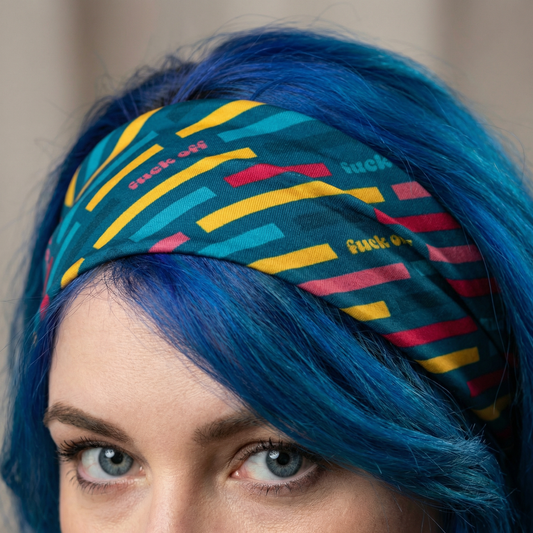 Fuck Off Headband | Unisex Stretchable Headwrap | Smartass & Sass at GetBullish