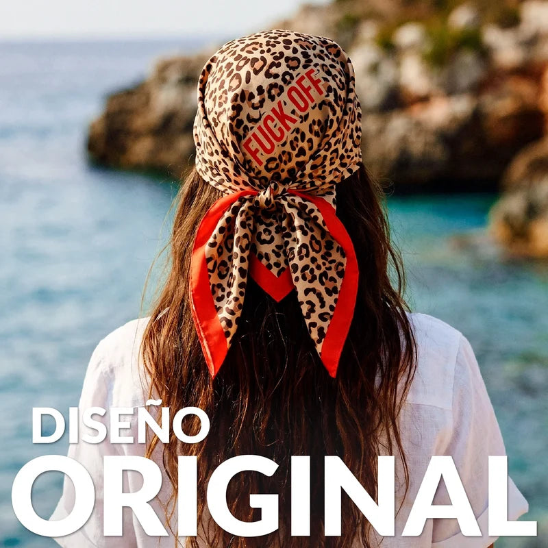 Fuck Off Leopard Print Bandana-Fisura-The Bullish Store