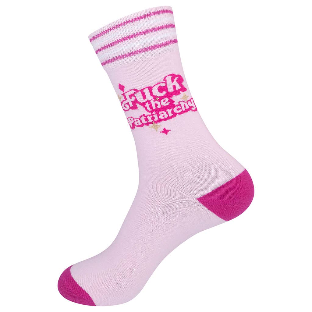 Fuck The Patriarchy Socks | Retro Feminist Socks in Pink