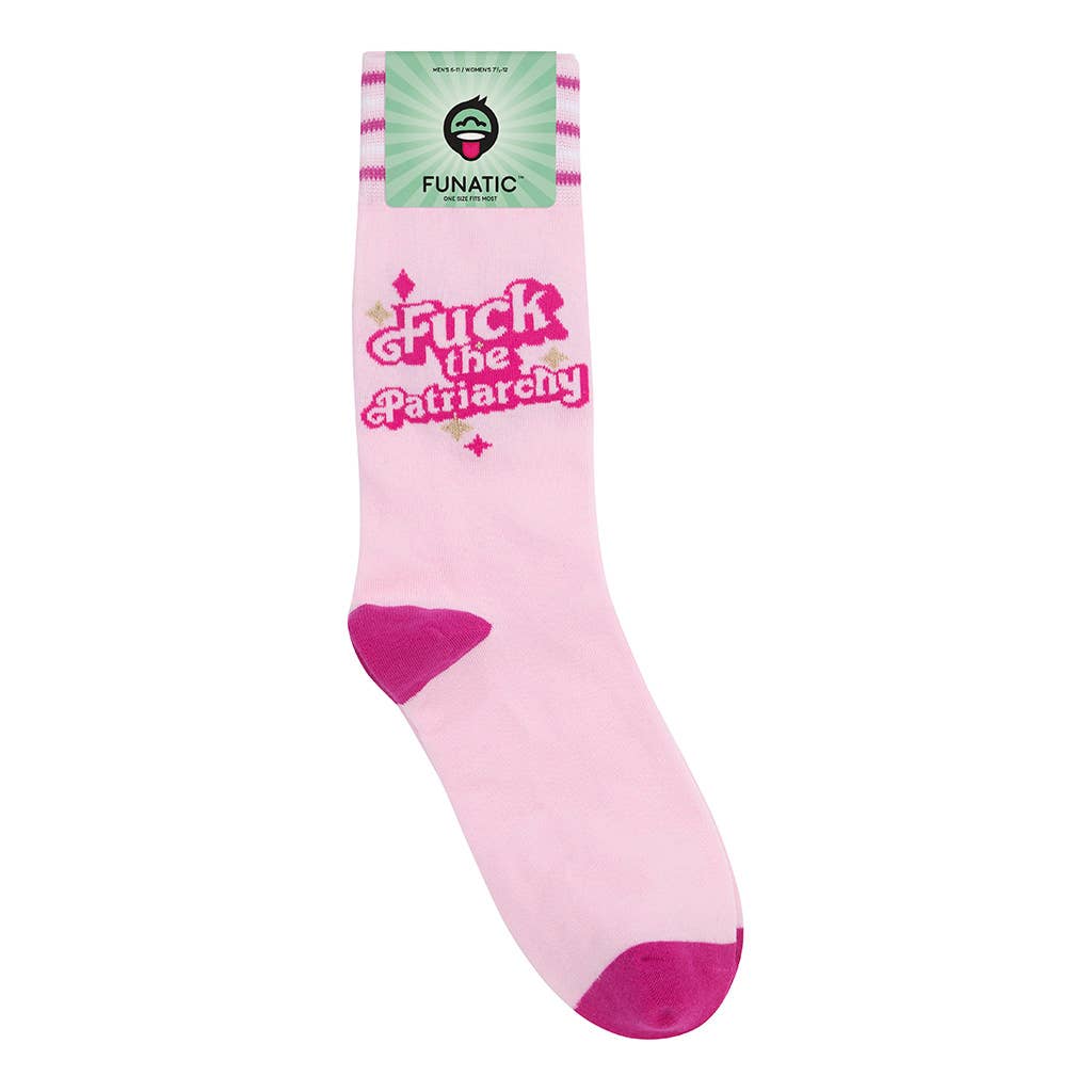 Fuck The Patriarchy Socks | Retro Feminist Socks in Pink