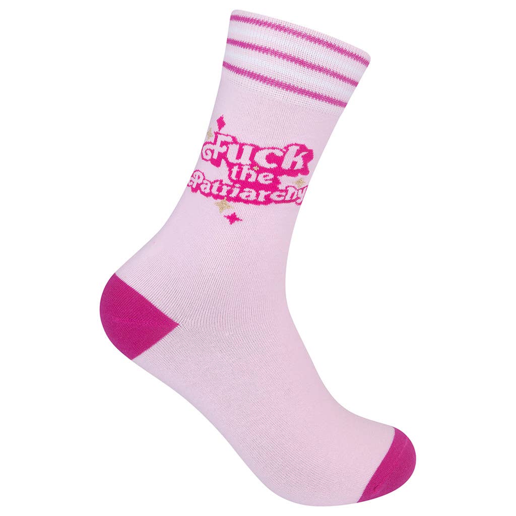 Fuck The Patriarchy Socks | Retro Feminist Socks in Pink