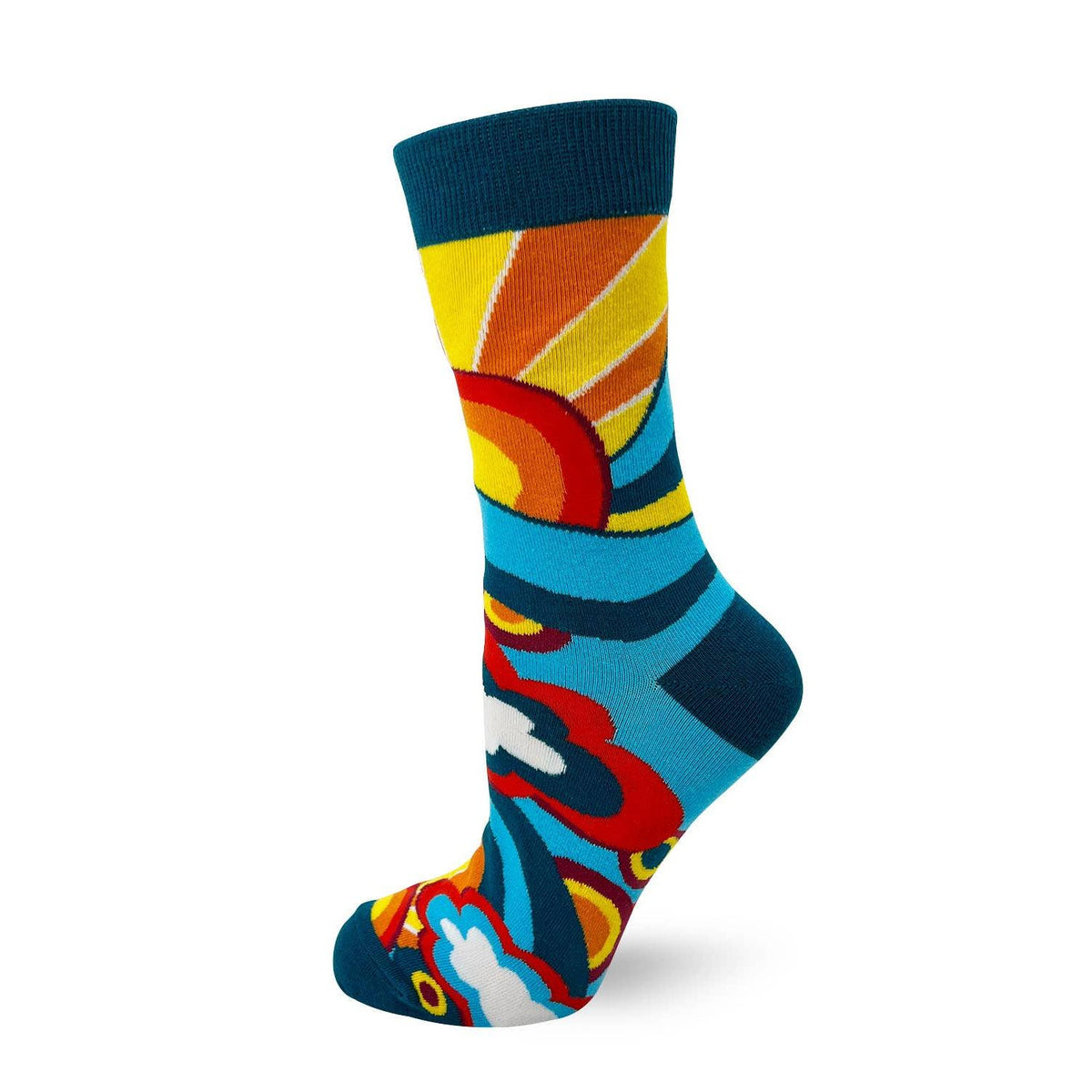 Colorful sock with abstract design
