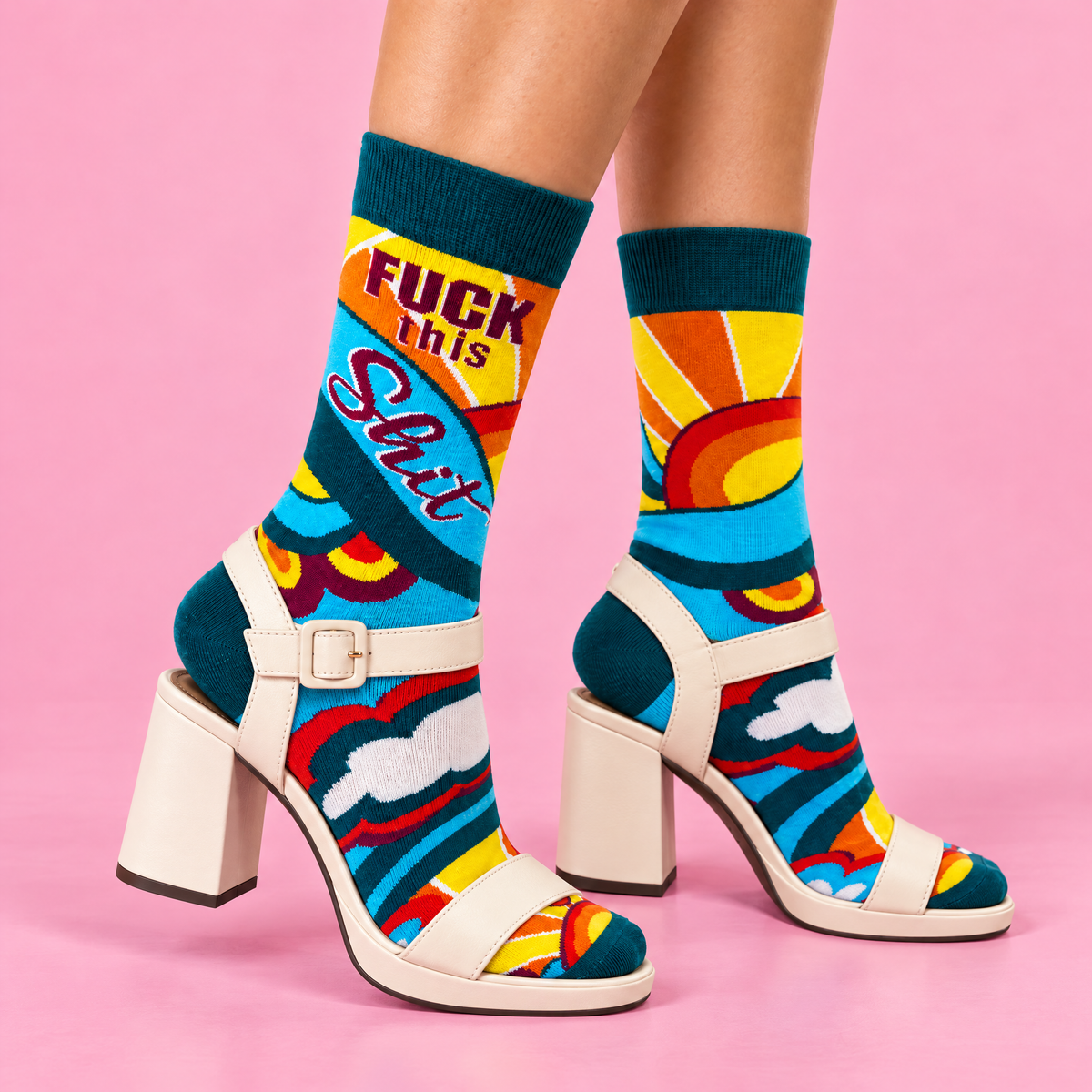 Fuck This Shit Women's Crew Socks-Fabdaz-The Bullish Store