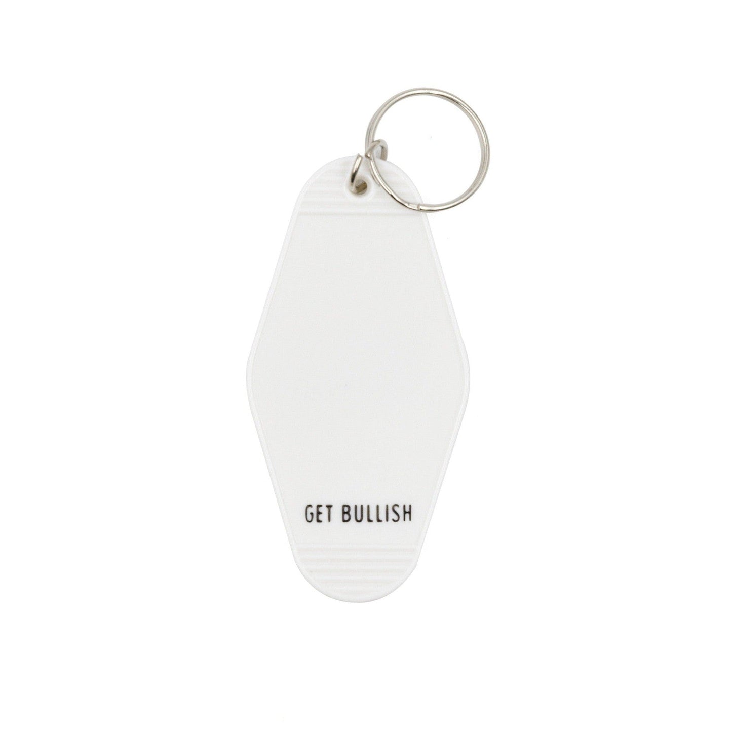 Fuck Yes You Glorious Bitch Motel Style Keychain in White