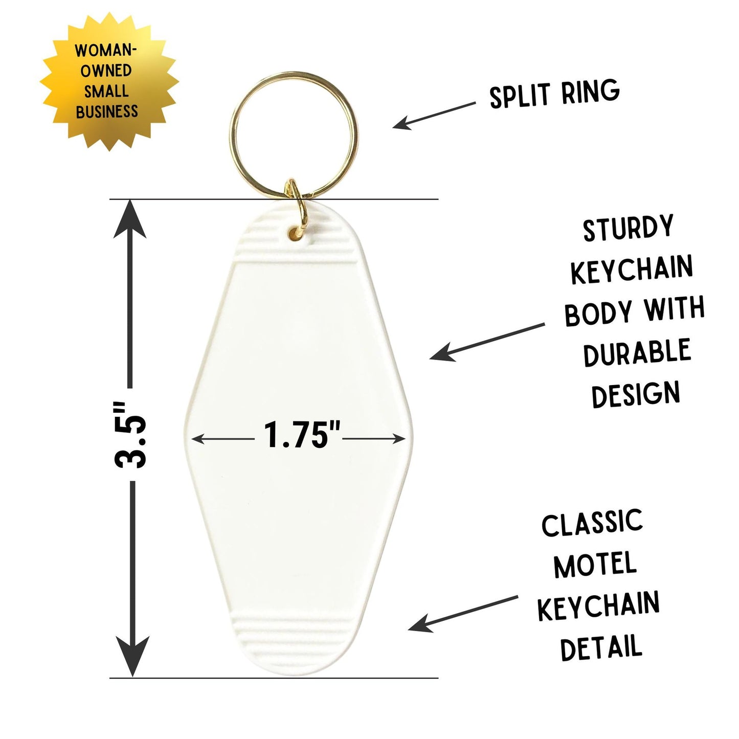 Fuck Yes You Glorious Bitch Motel Style Keychain in White
