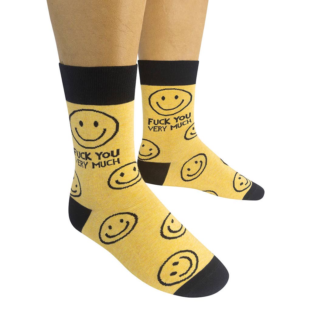 Fuck You Very Much Socks | Smiley Icon Funny Socks