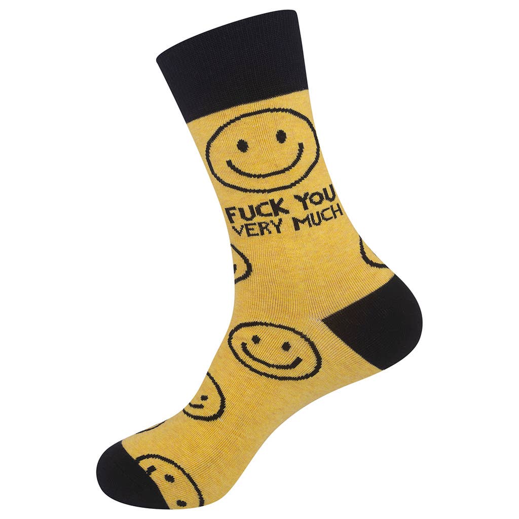 Fuck You Very Much Socks | Smiley Icon Funny Socks