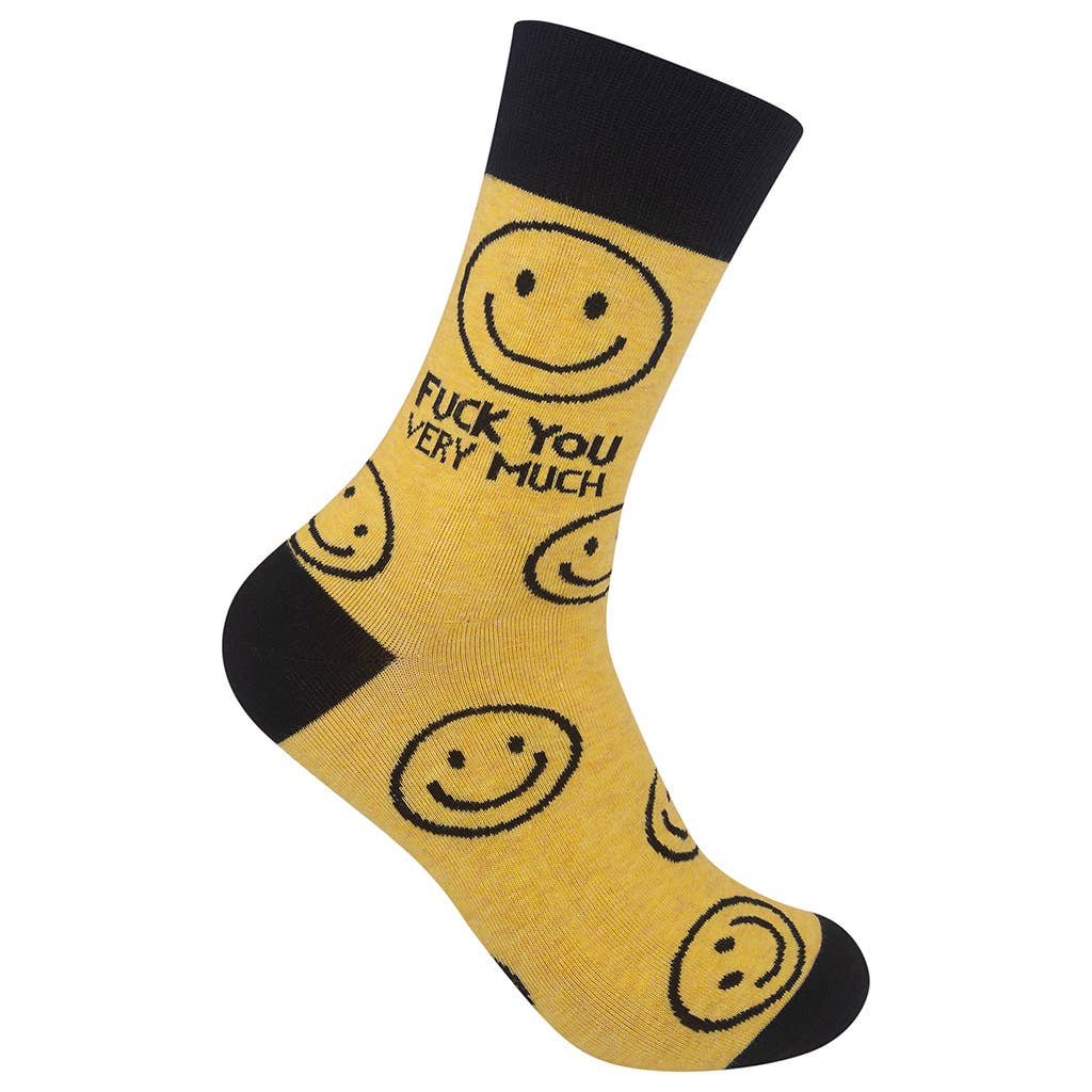 Fuck You Very Much Socks | Smiley Icon Funny Socks
