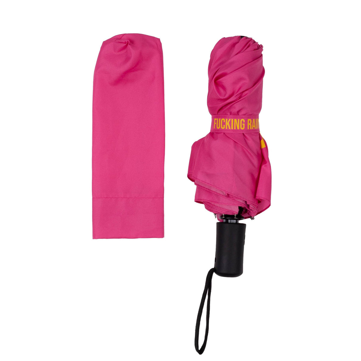 Fucking Rain Pink Folding Umbrella