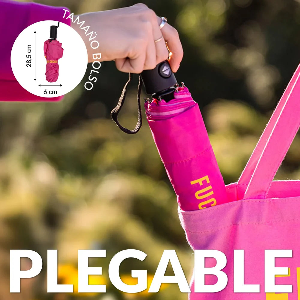 Fucking Rain Pink Folding Umbrella