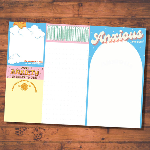 Fun Club Anxiety Notepad Set | Funny Giftable Notepad Set | Sticky Note and Tear-away Notepad Set