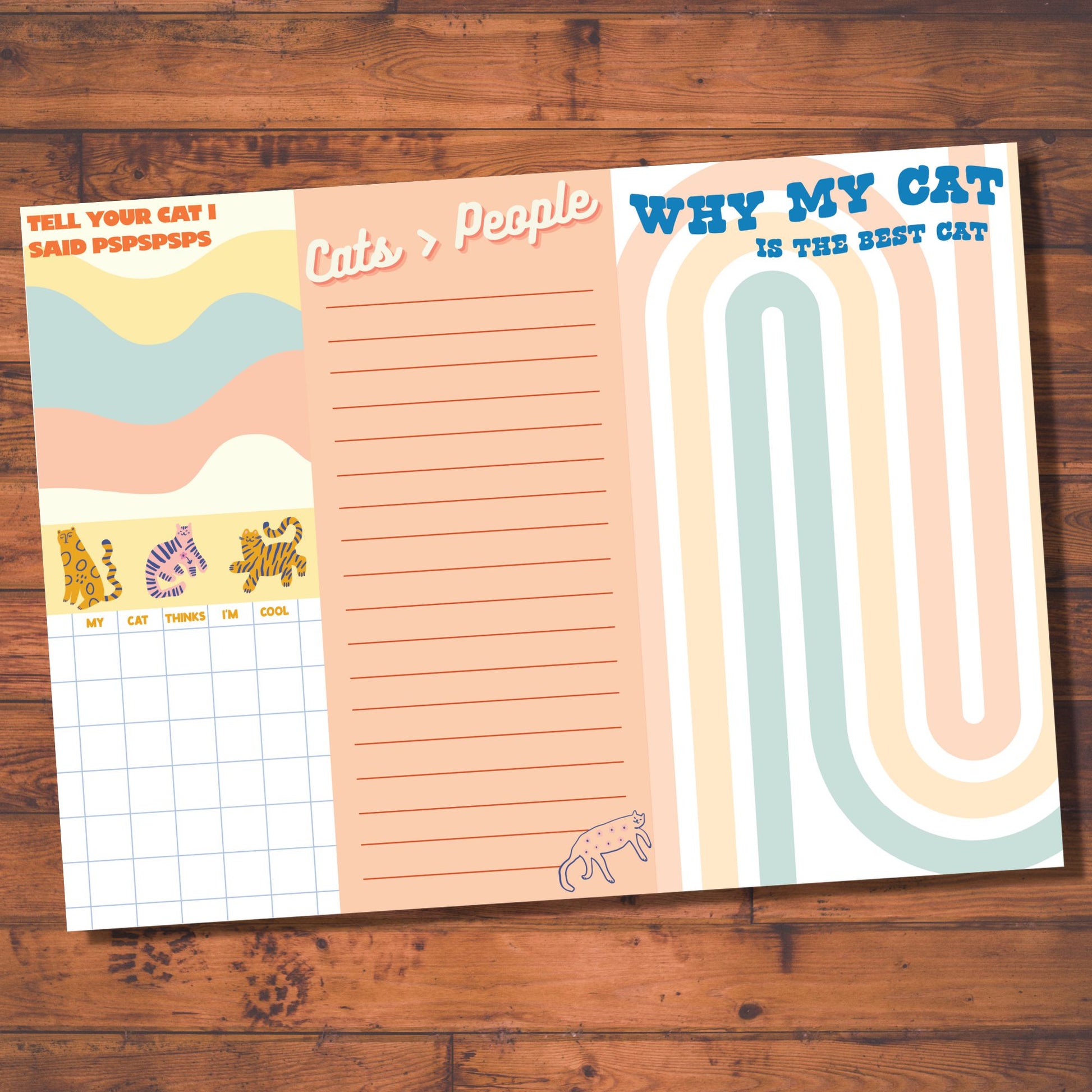 Fun Club Cat Lovers Notepad Set | Sticky Note and Tear-away Notepad Set | Giftable Stationery Set