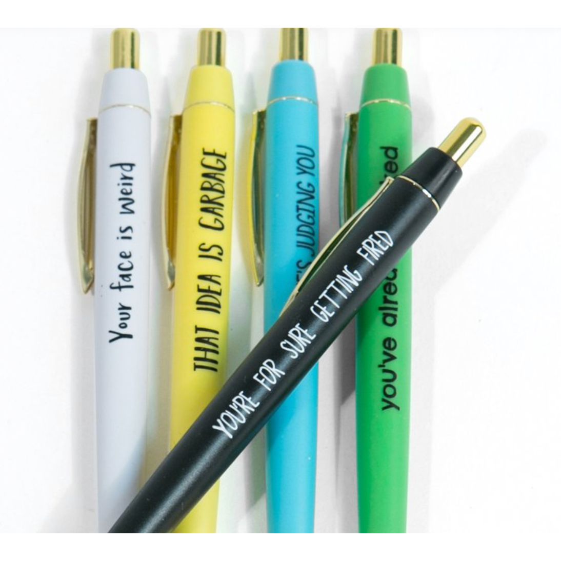 Fun Club Demotivational Pen Set in Multicolors - You've Already Peaked, Everyone is Judging You...