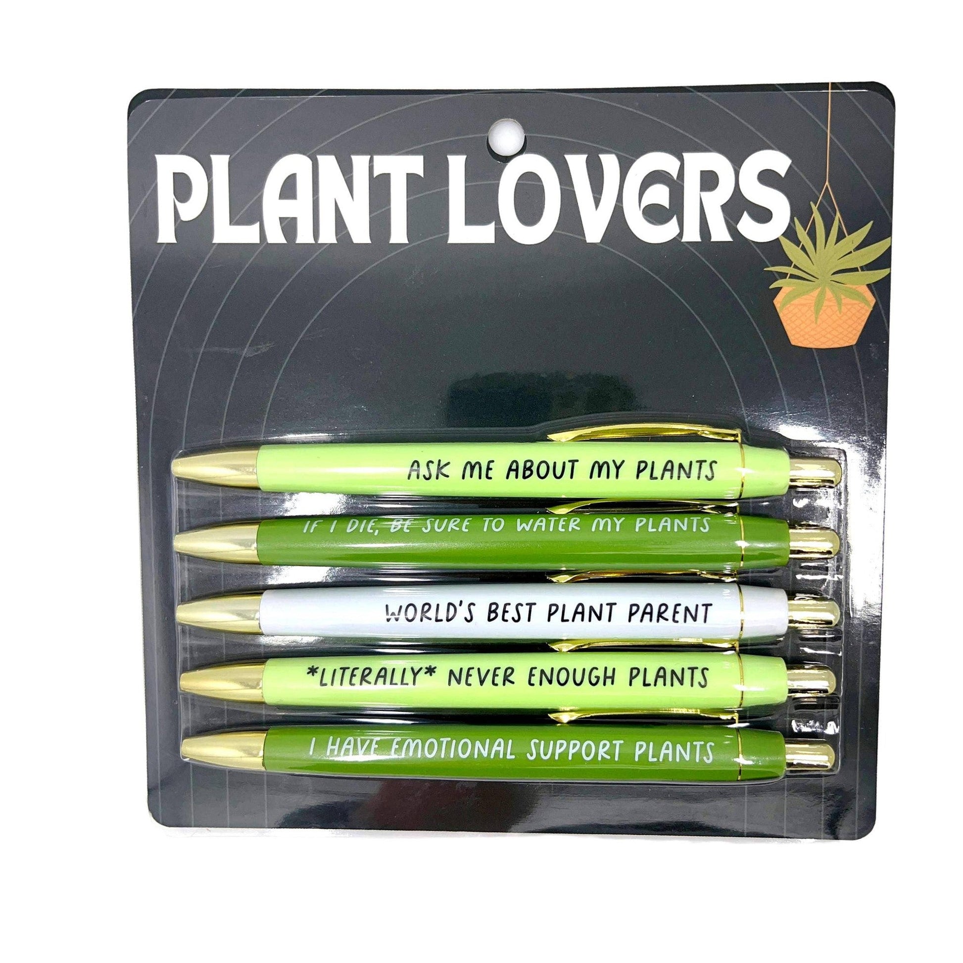 Fun Club Plant Lovers Pen Set | Set of 5 Pens Packaged for Gifting