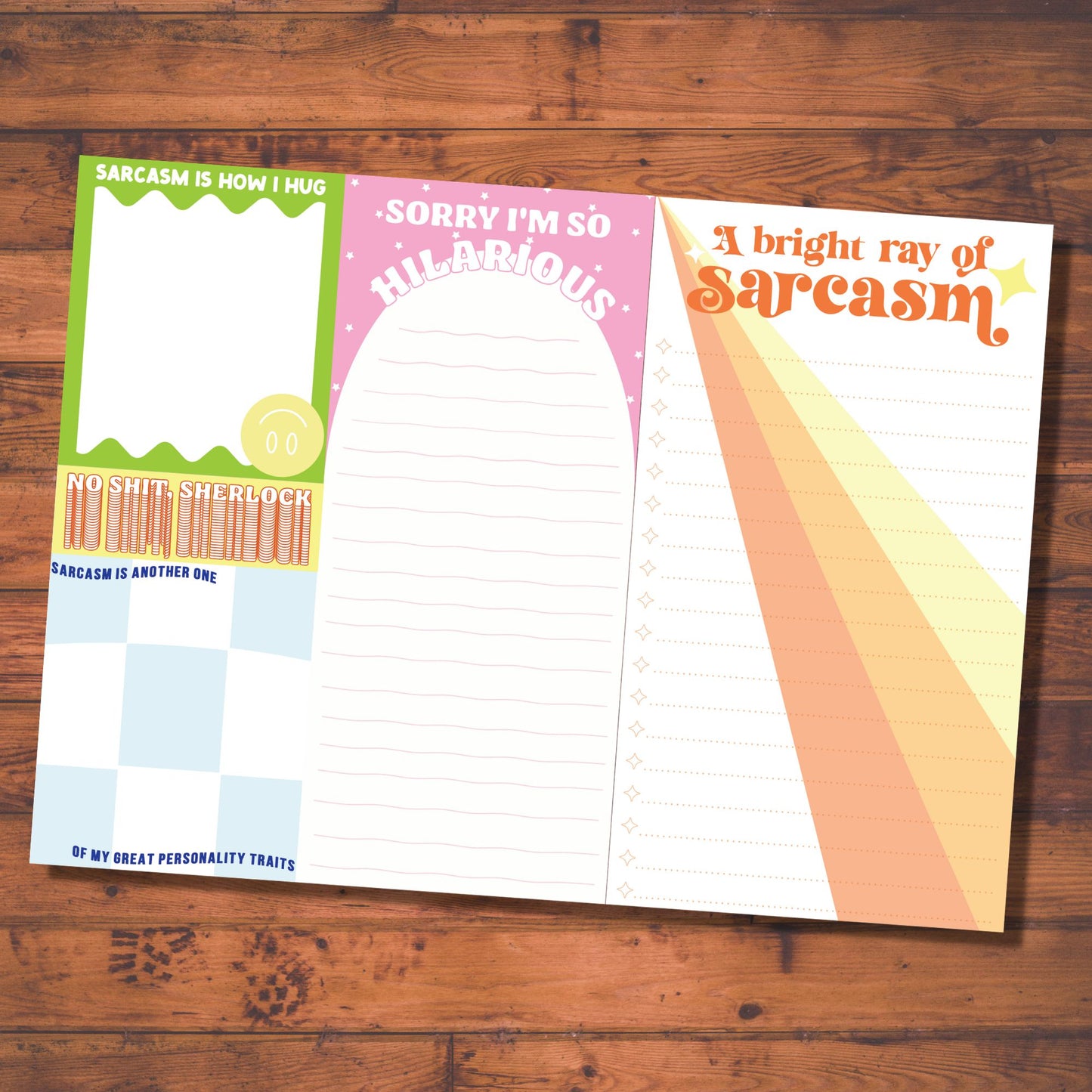 Sarcasm Notepad Set | 5 Notepads in One Giftable Set