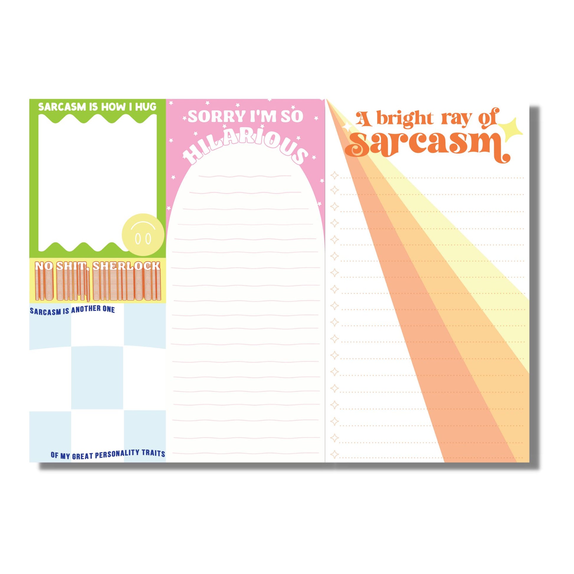 Sarcasm Notepad Set | 5 Notepads in One Giftable Set