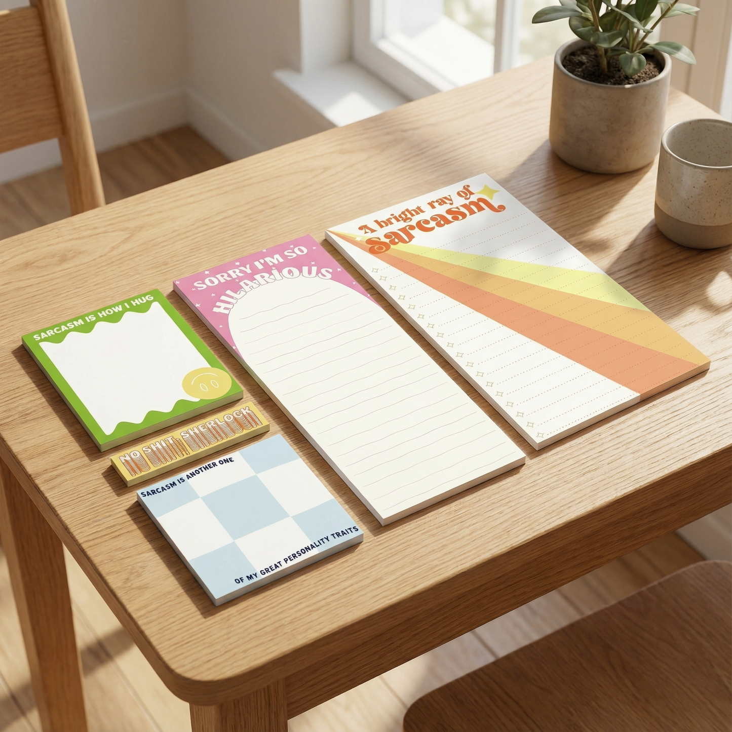 Fun Club Sarcasm Notepad Set | 5 Separate Notepads in One Giftable Set!