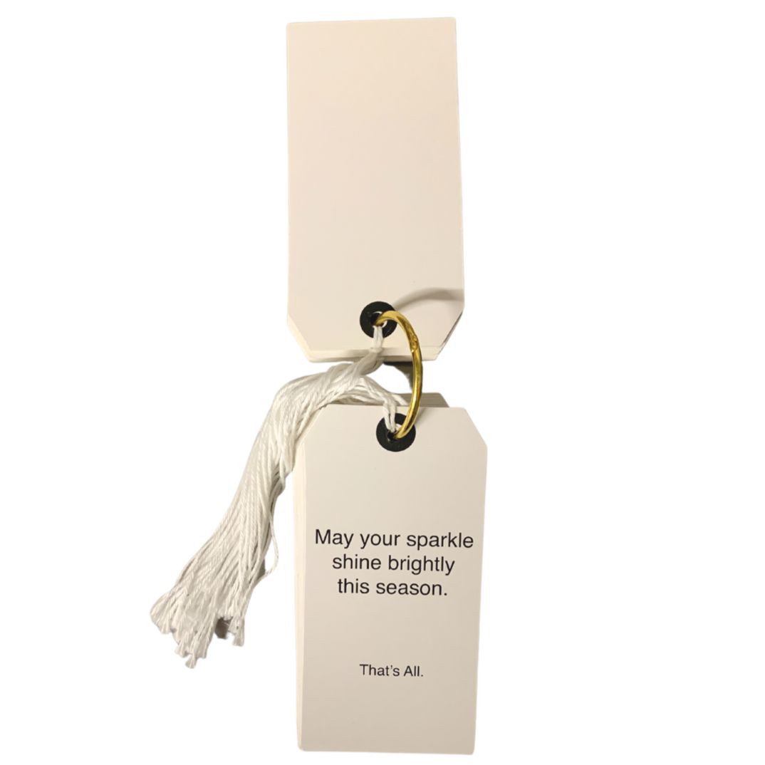 Funny Christmas Gift Tag Book | 24 Hilarious Tags on a Metal Organizing Ring