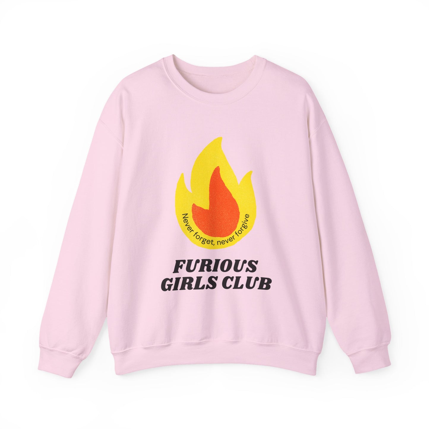 Furious Girls Club Unisex Heavy Blend™ Crewneck Sweatshirt | Feminist Statement Pullover [Sizes S-5X]