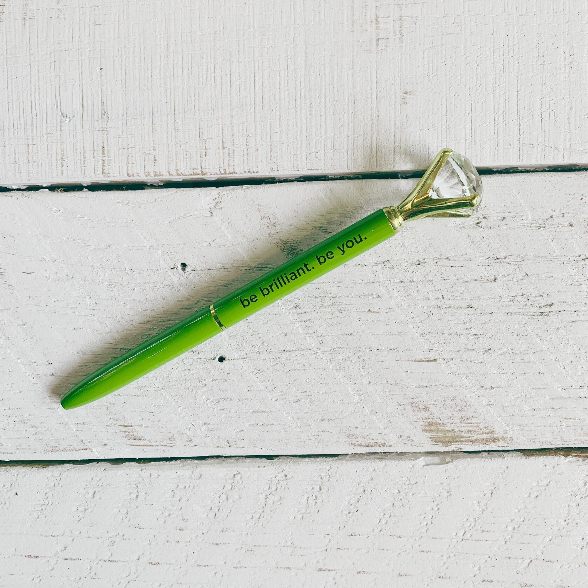 Future Is Female Chartreuse Green Gem Pen | Giftable Single Pen | Novelty Office Desk Supplies