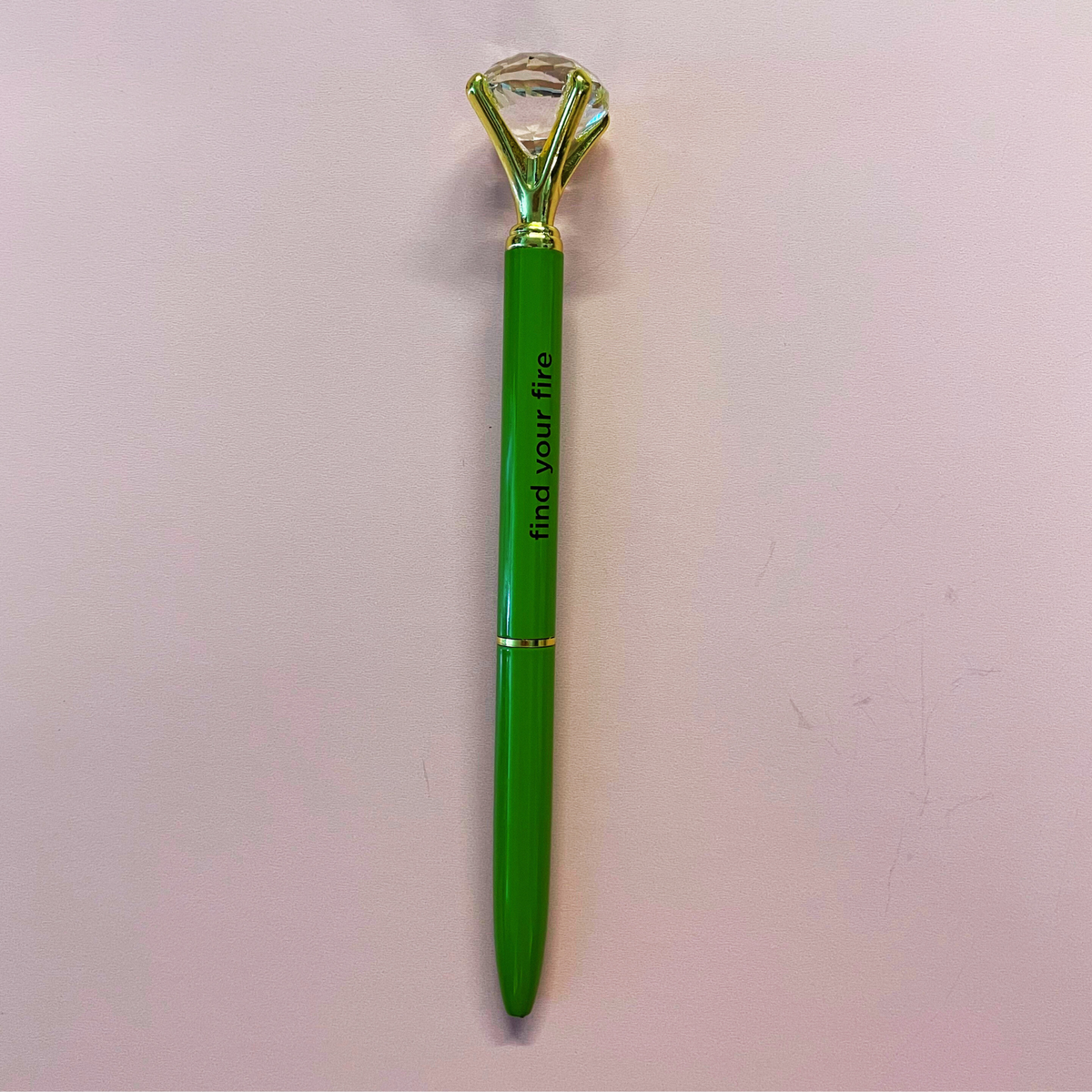 Future Is Female Chartreuse Green Gem Pen | Giftable Single Pen | Novelty Office Desk Supplies-Santa Barbara Design Studio-The Bullish Store