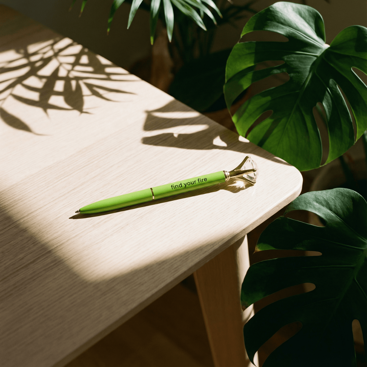 Future Is Female Chartreuse Green Gem Pen | Giftable Single Pen | Novelty Office Desk Supplies