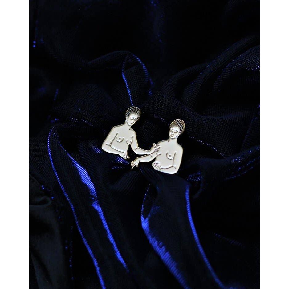 Gabrielle d’Estrées and One of Her Sisters Enamel Pin | Art-inspired Soft Lapel Pin | 1.25" x 1.7"