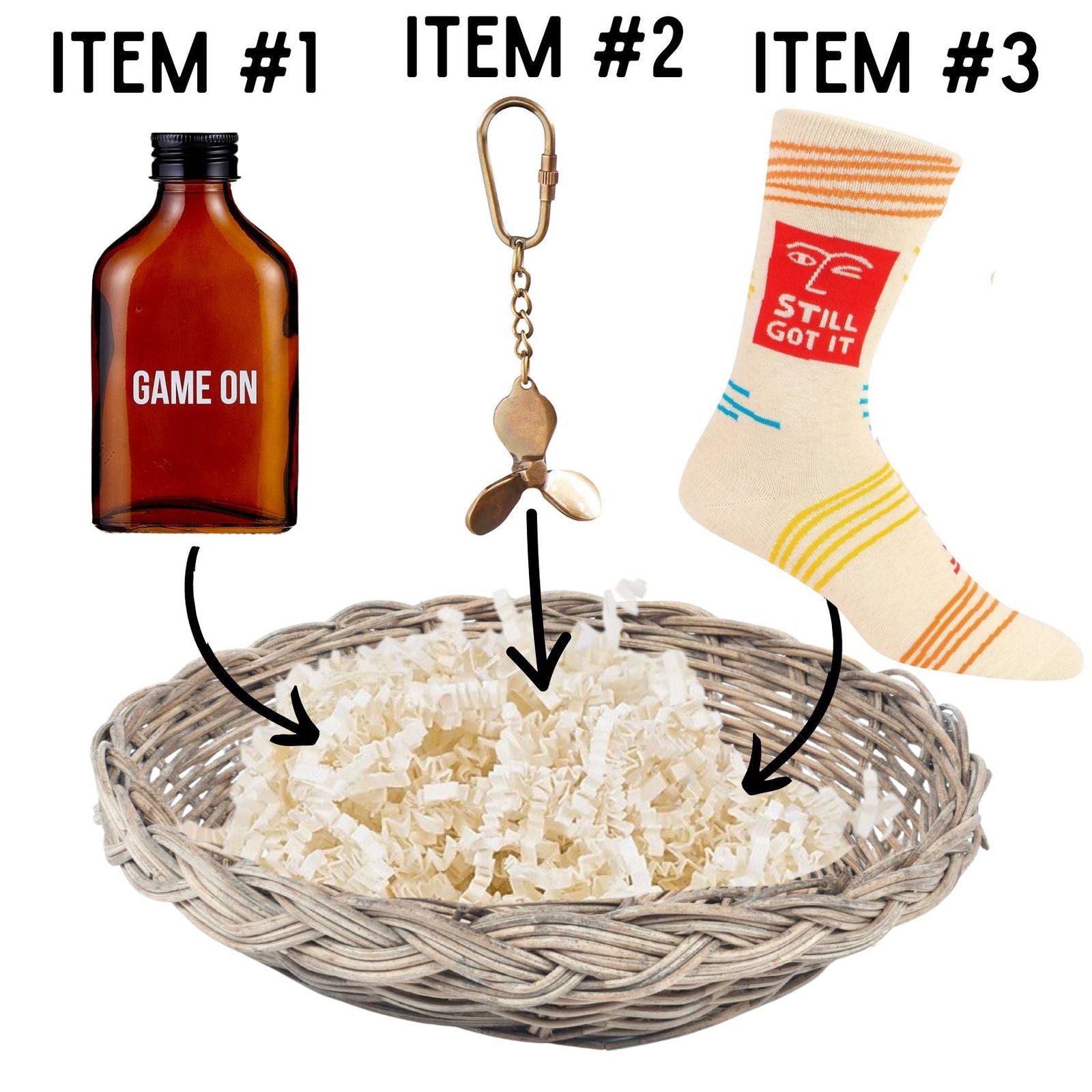 Game On Father's Day Gift Basket | 3 Gift Items in a Reusable Basket