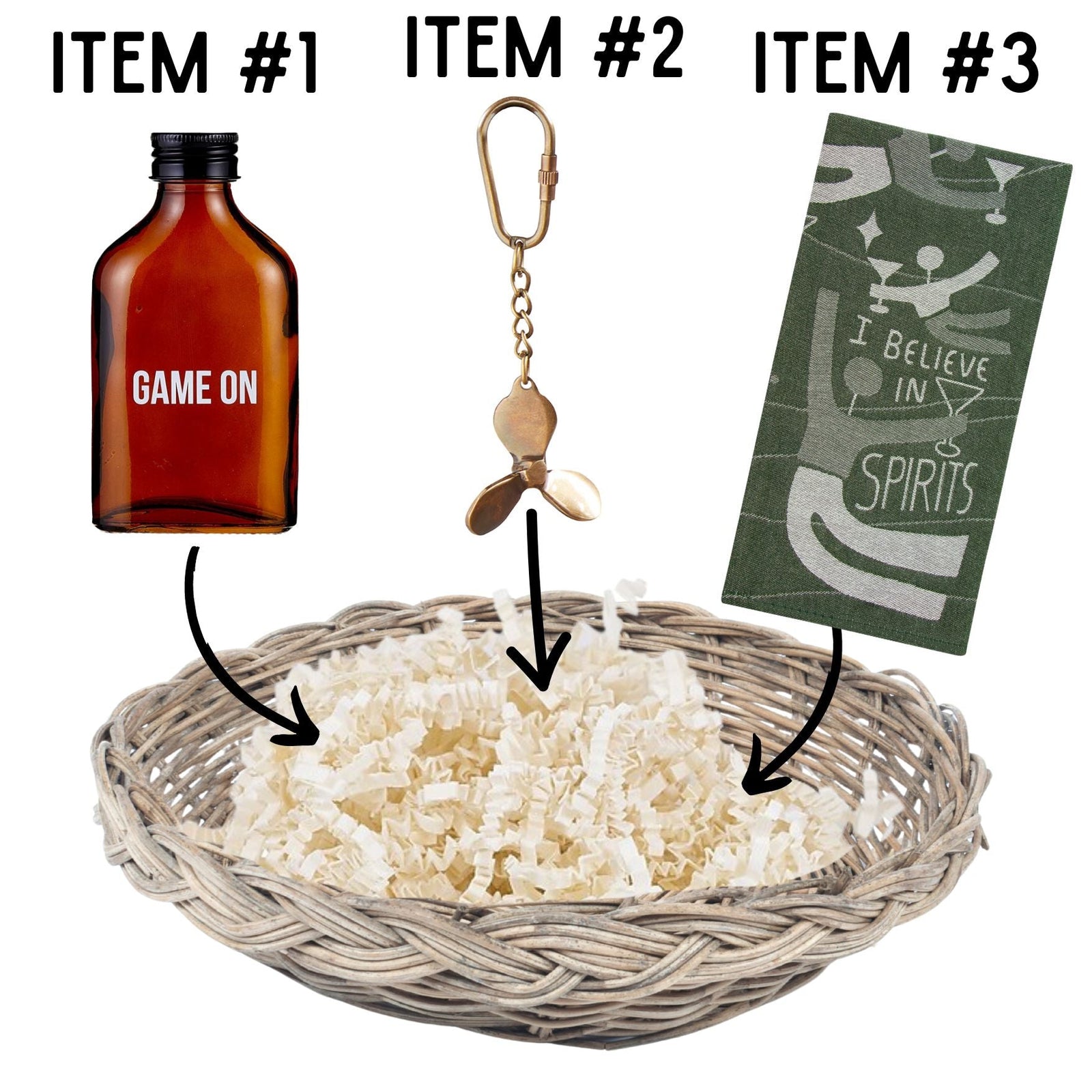 Game On Father's Day Gift Basket | 3 Gift Items in a Reusable Basket