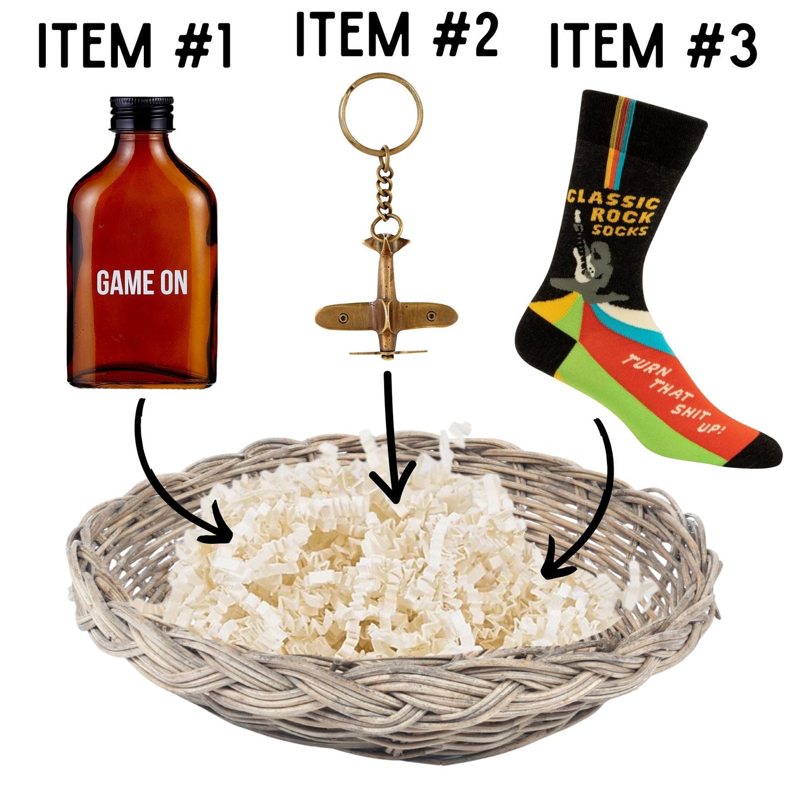 Game On Father's Day Gift Basket | 3 Gift Items in a Reusable Basket