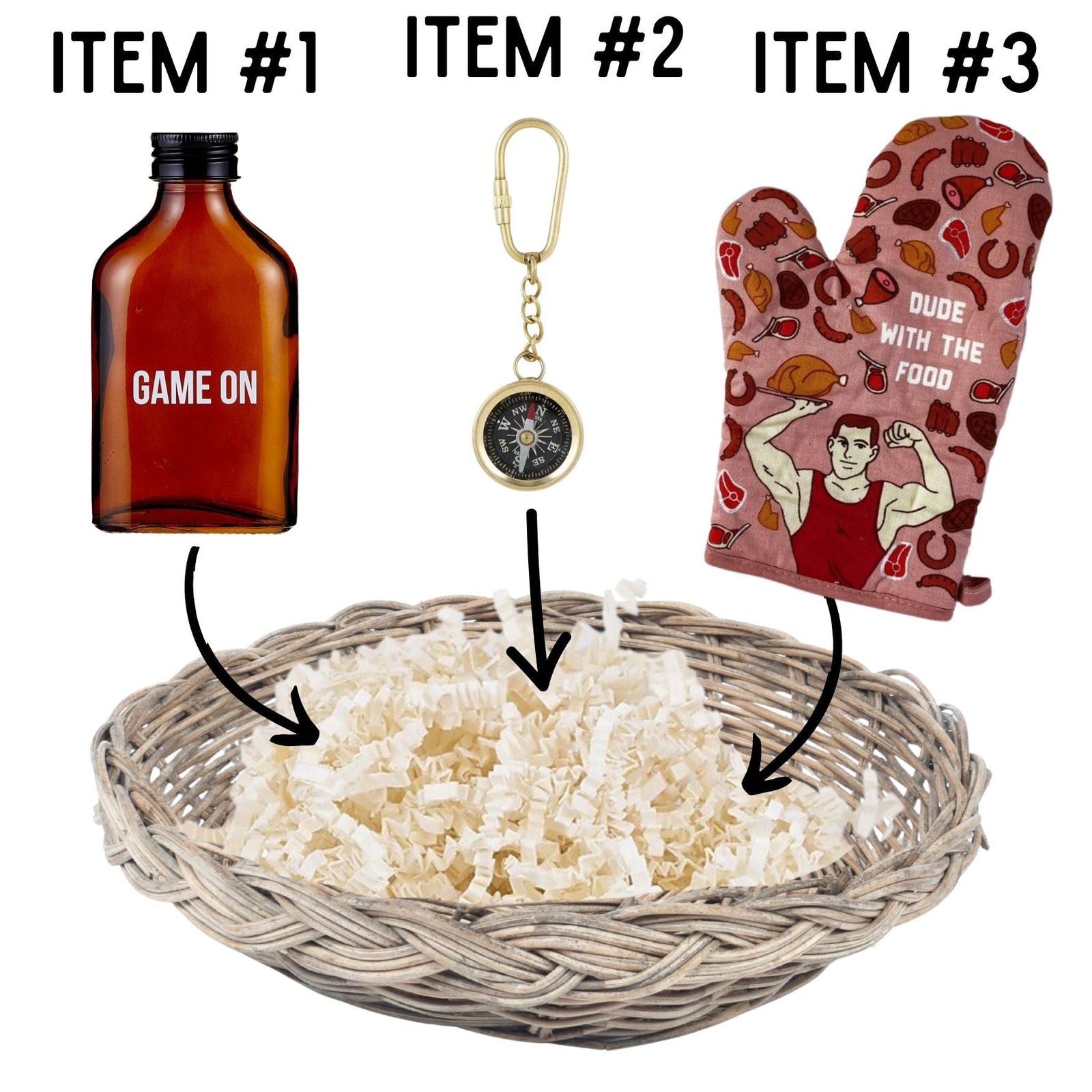 Game On Father's Day Gift Basket | 3 Gift Items in a Reusable Basket