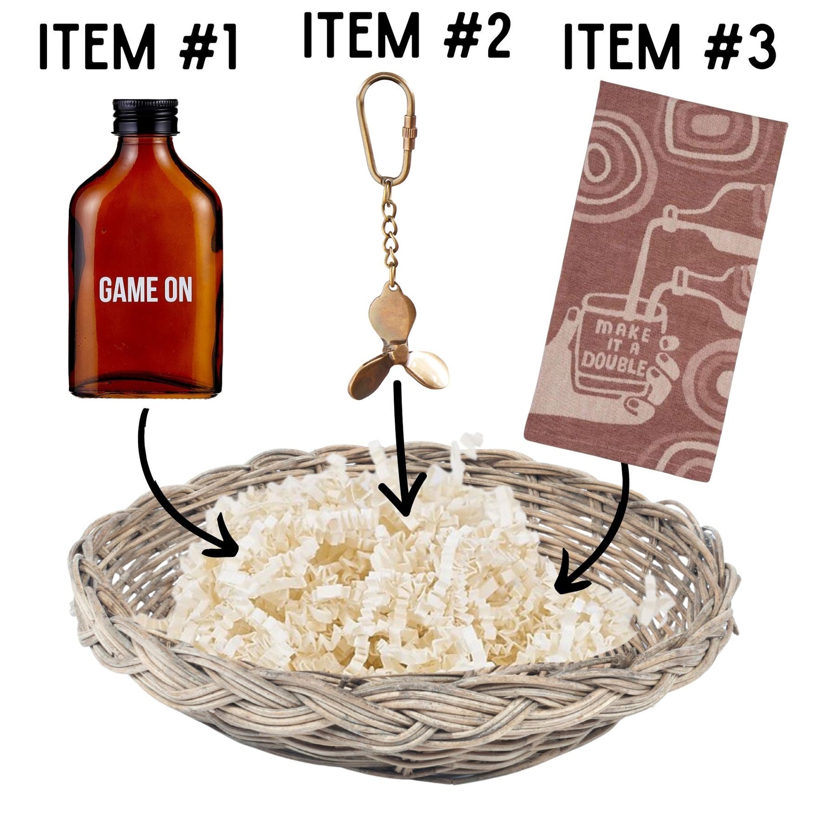 Game On Father's Day Gift Basket | 3 Gift Items in a Reusable Basket