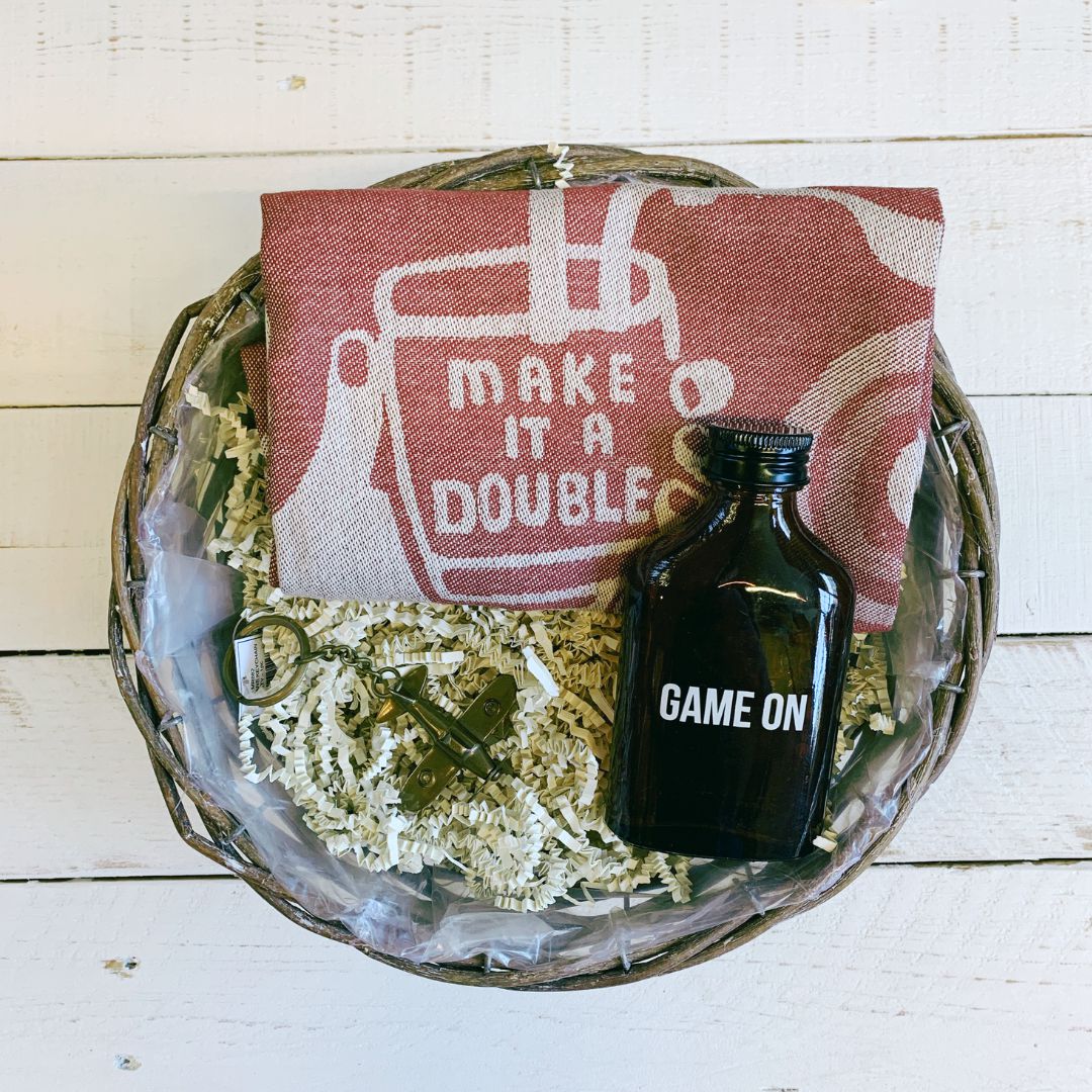 Game On Father's Day Gift Basket | 3 Gift Items in a Reusable Basket