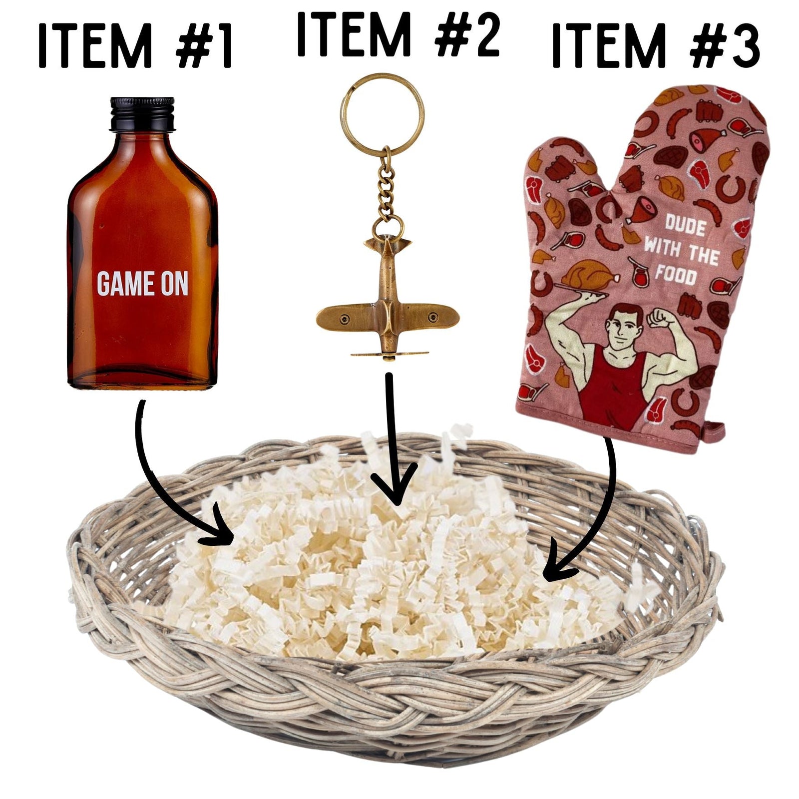 Game On Father's Day Gift Basket | 3 Gift Items in a Reusable Basket