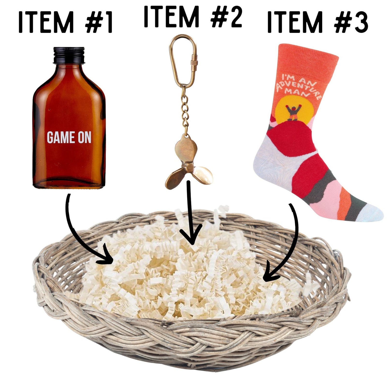 Game On Father's Day Gift Basket | 3 Gift Items in a Reusable Basket