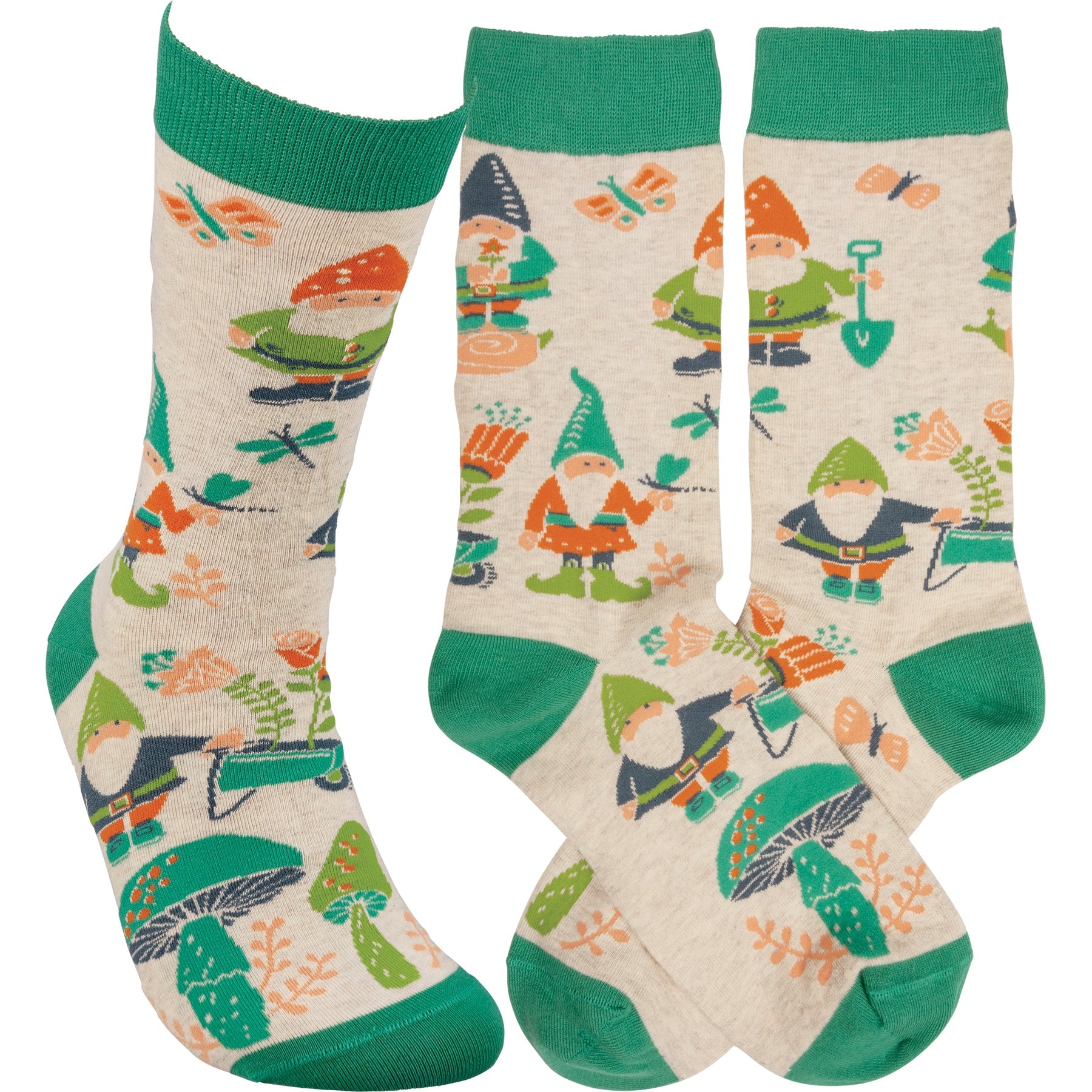 Garden Gnome Mushroom Socks | Unisex