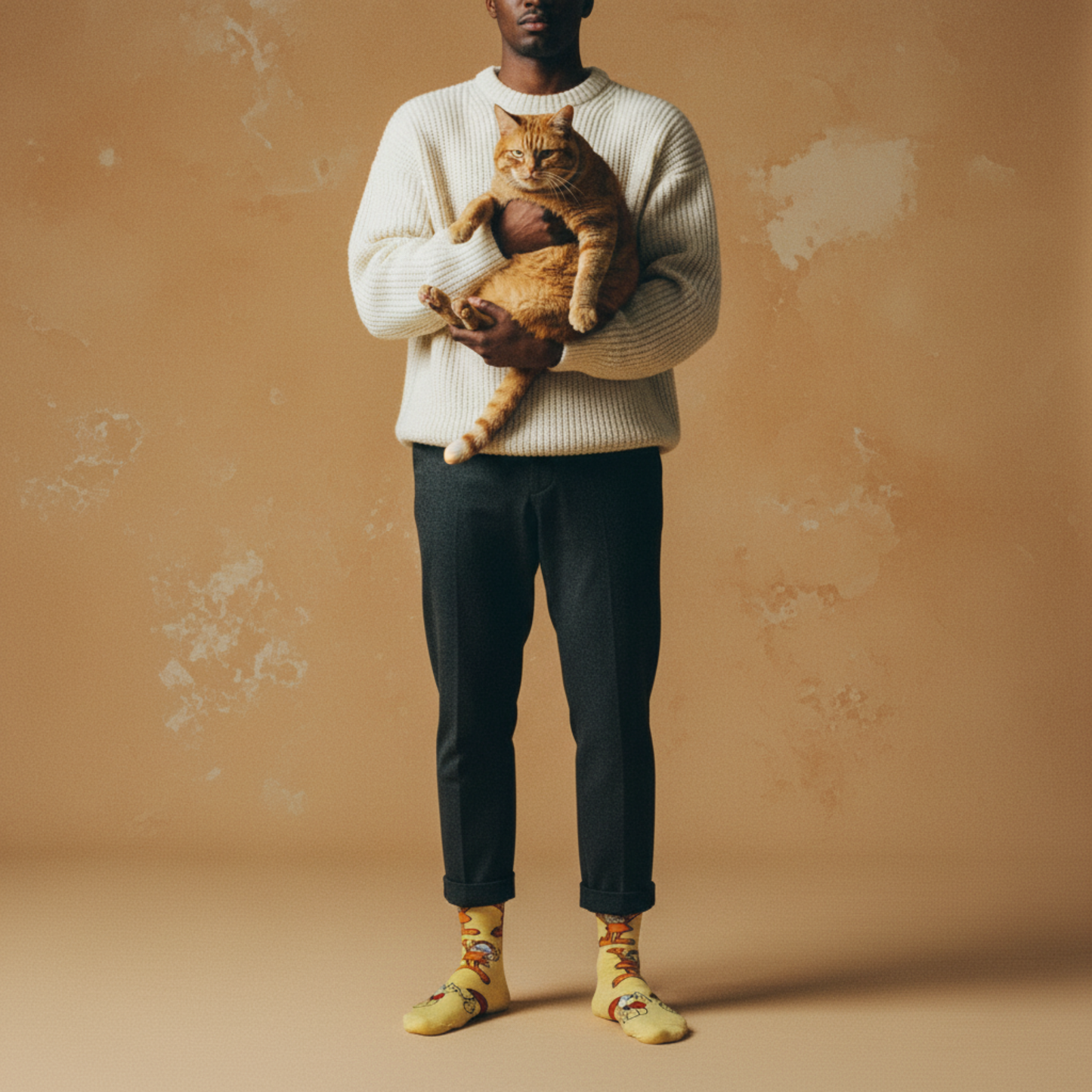 Garfield Men’s Crew Socks | Crazy Socks Fun Cartoon Style