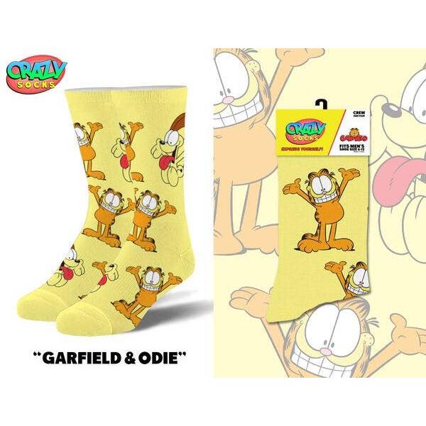 Garfield Men’s Crew Socks | Crazy Socks Fun Cartoon Style