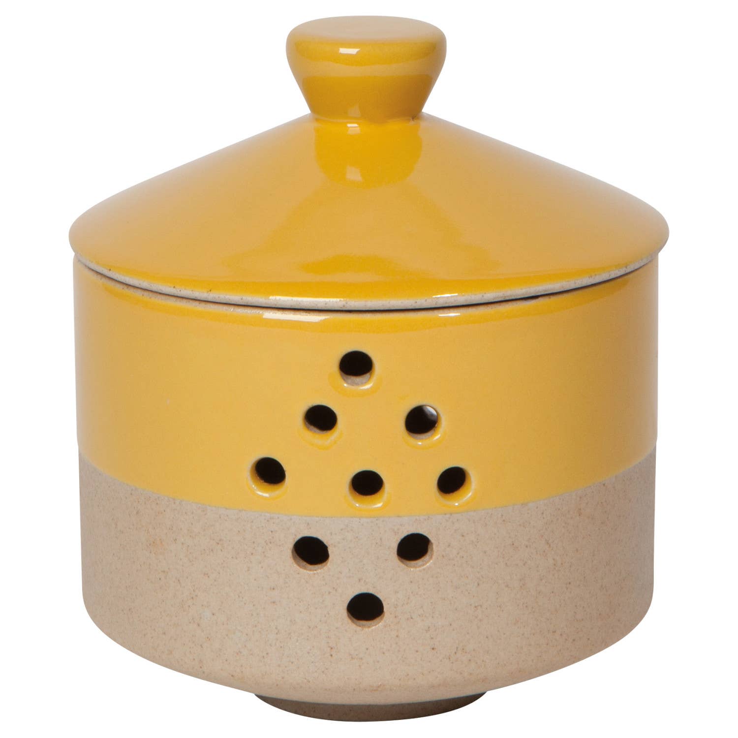 Garlic Keeper | French Country Heirloom Ochre Solar Garlic Storage Container