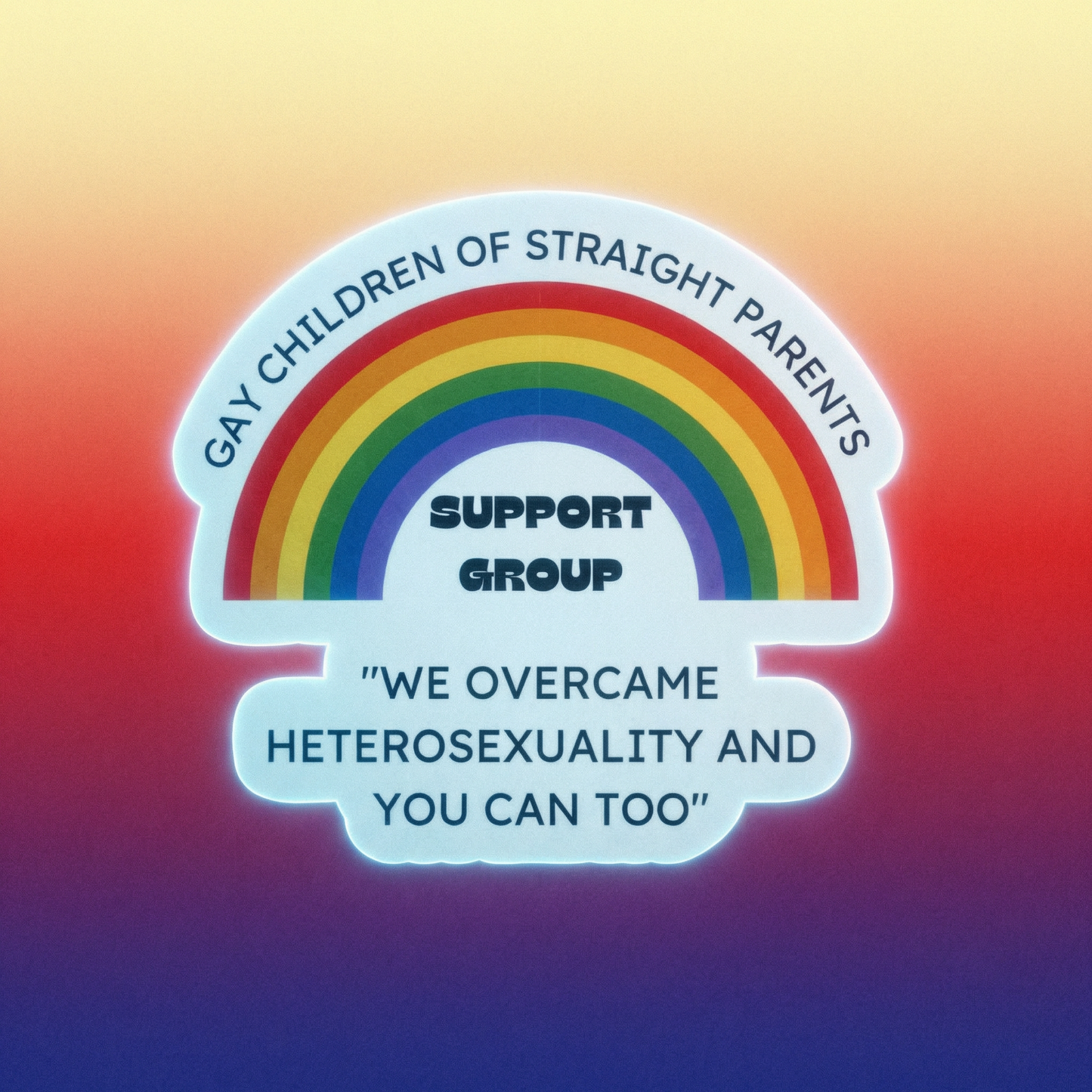 Gay Children of Straight Parents Support Group Glossy Die Cut Vinyl Sticker 2.95in x 2.71in