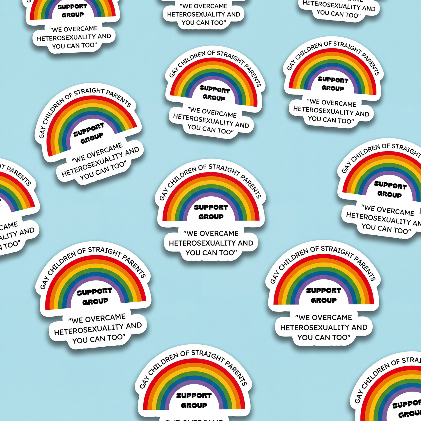 Gay Children of Straight Parents Support Group Glossy Die Cut Vinyl Sticker 2.95in x 2.71in